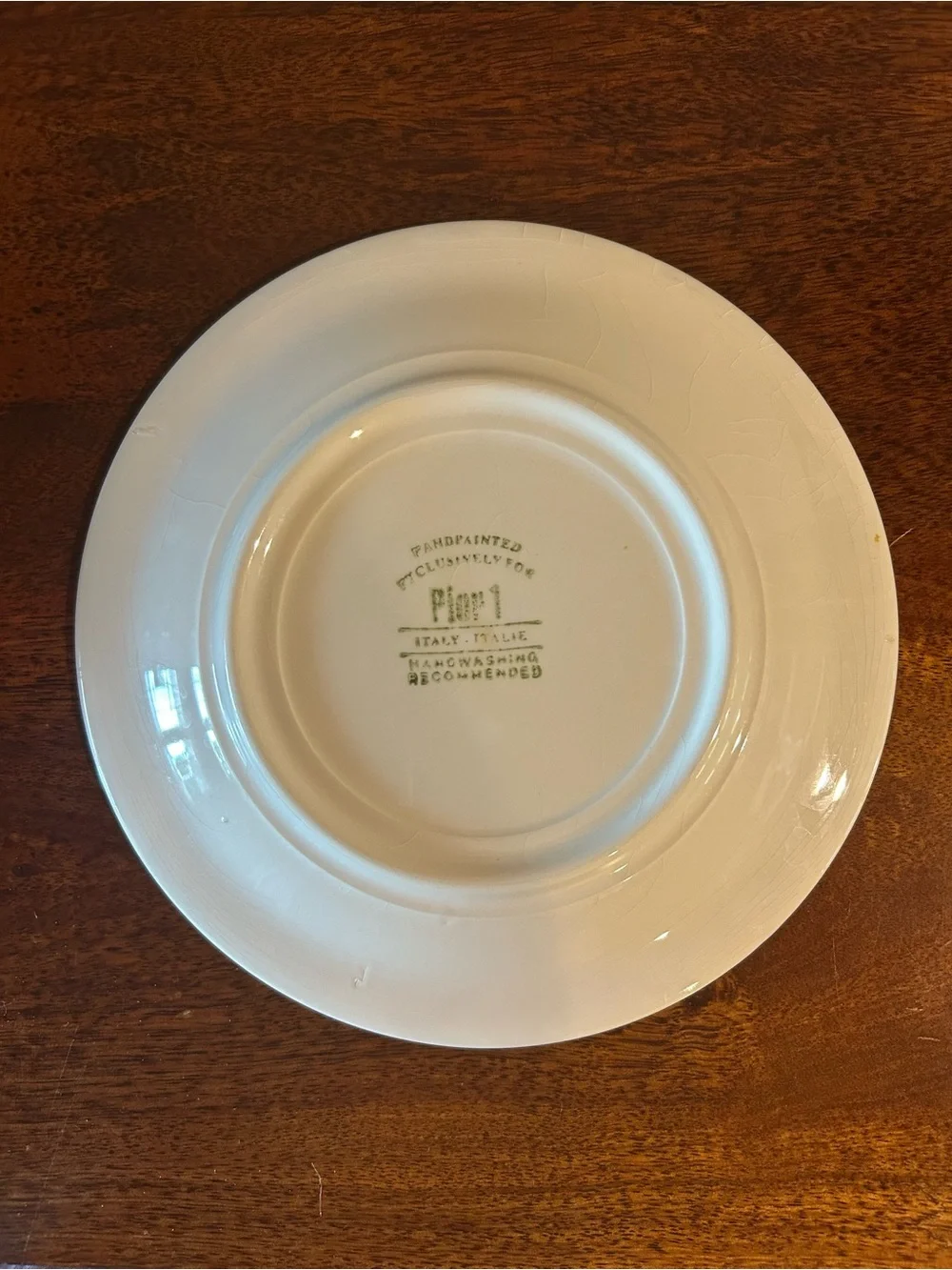 Vintage Pier One Imports Blue Floral Ceramic Salad Plates 7.75” - Set of 2 Italy